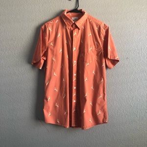 Mens, Sonoma, short-sleeved, button down shirt WITH PARROTS!